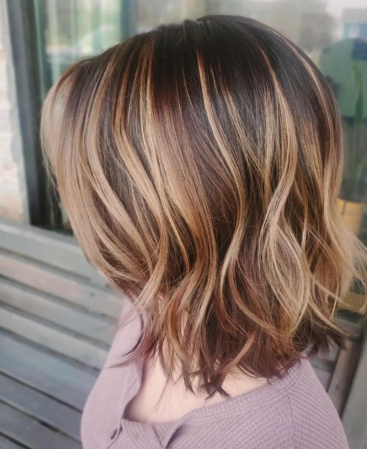 Layered Bob With Balayage
