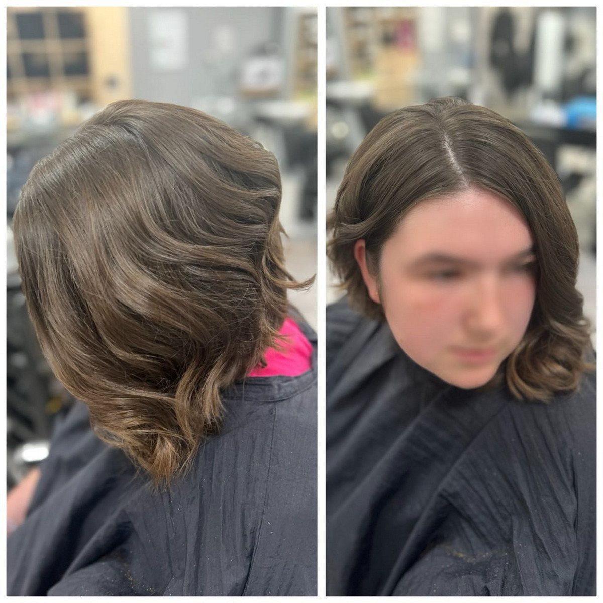 Asymmetric Bob With Soft Curls