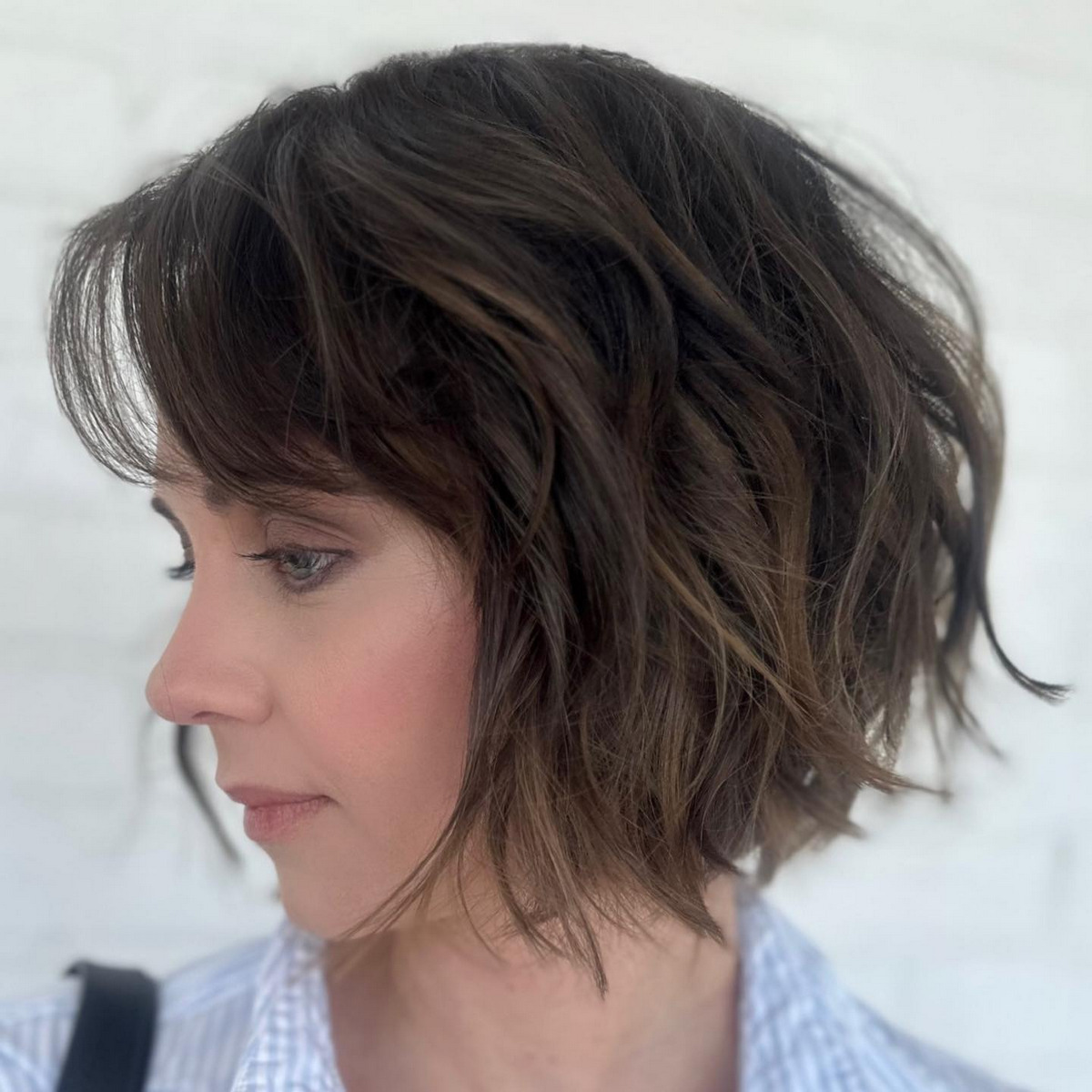 Layered Bob With Side Bangs
