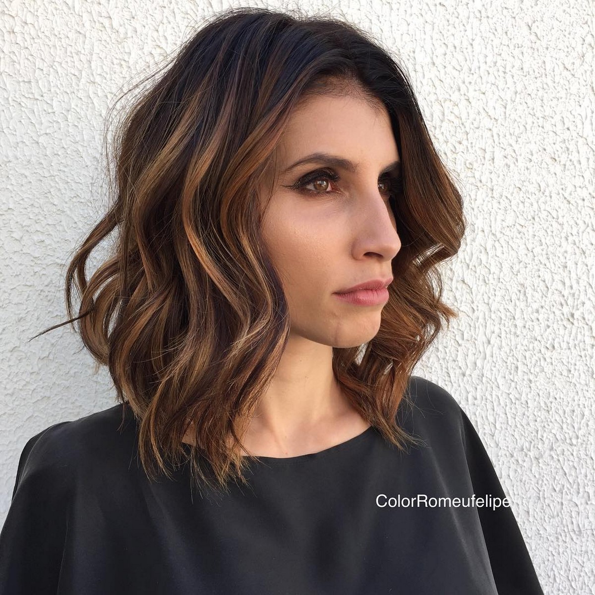 Wavy Side-Parted Haircut