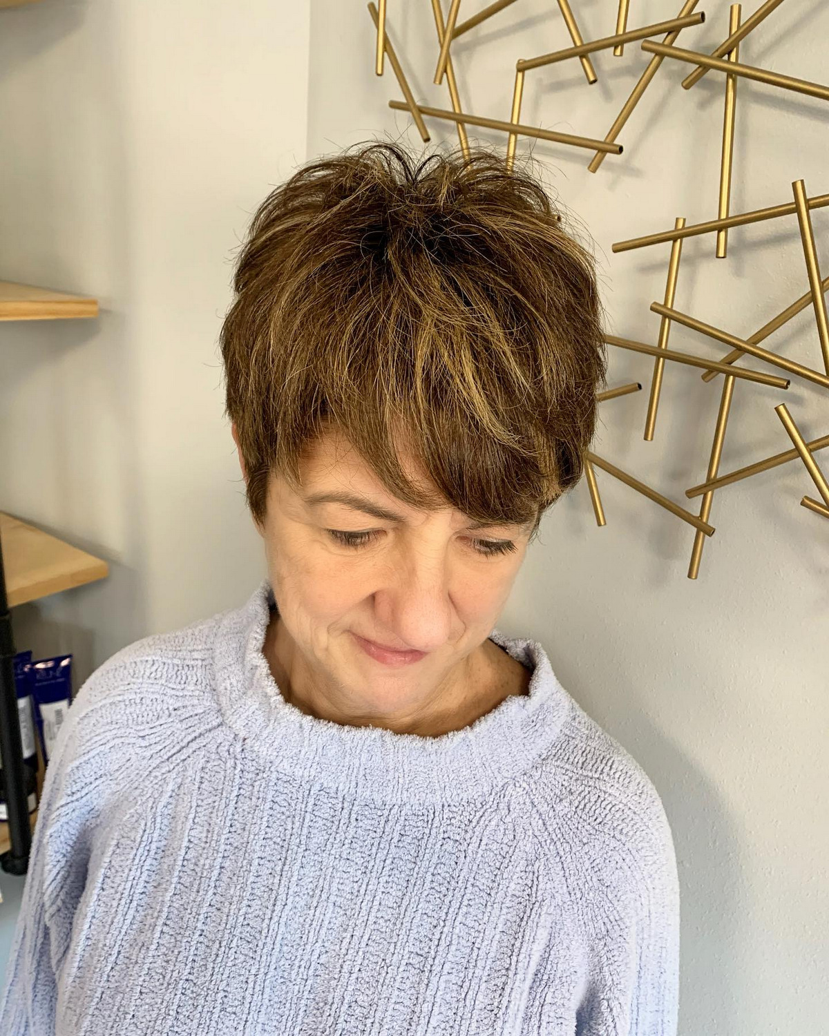 Pixie Cut With Highlights