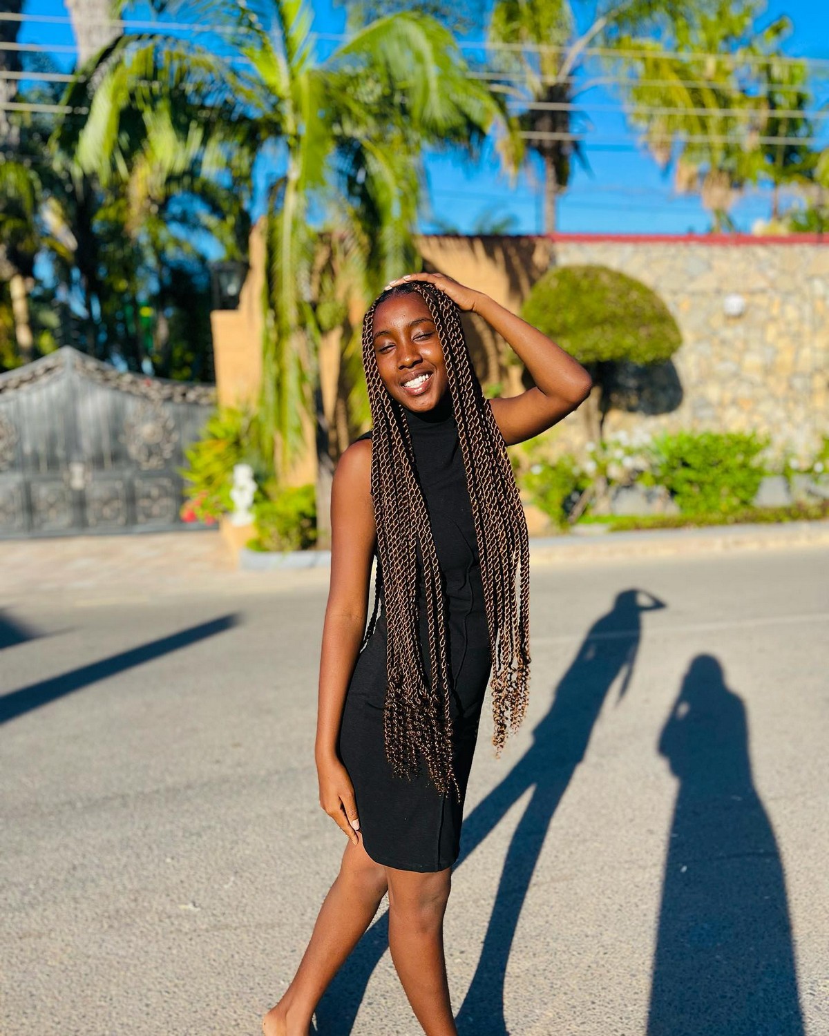 Waist-Length Medium Knotless Braids