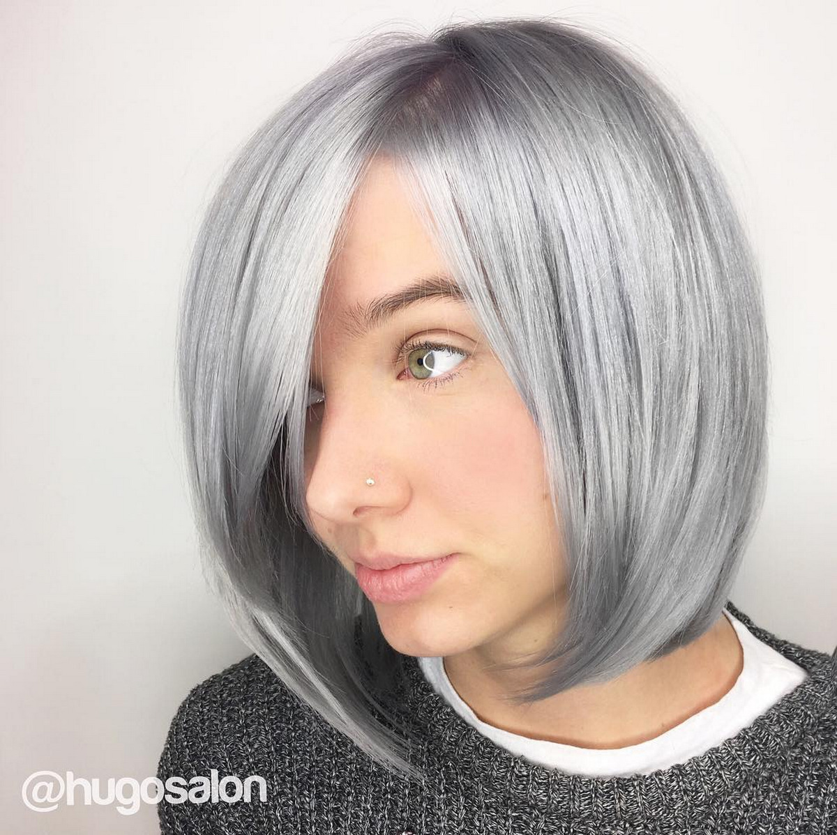 Gray A Line Bob