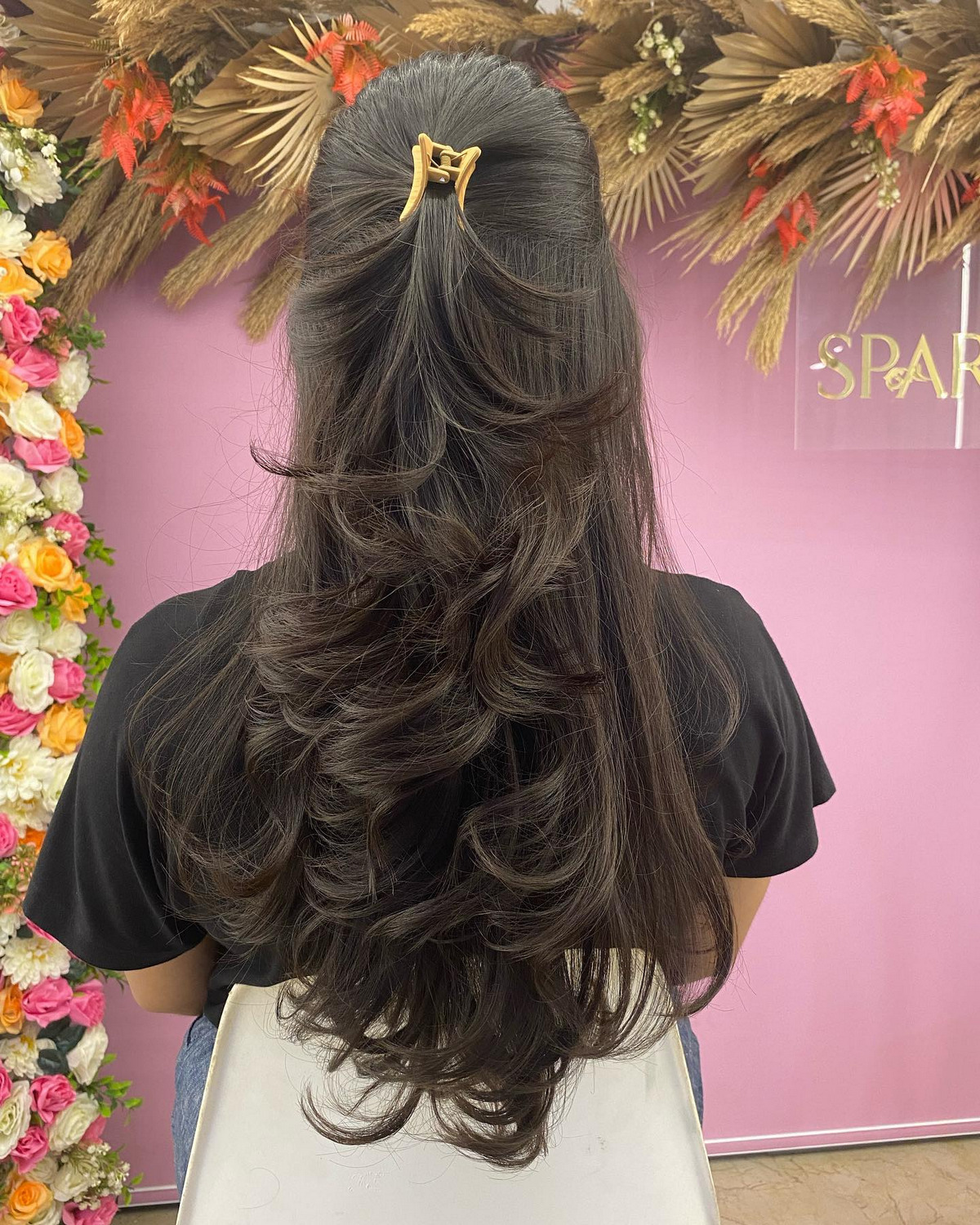 Long Layers With Half Up Hairstyles