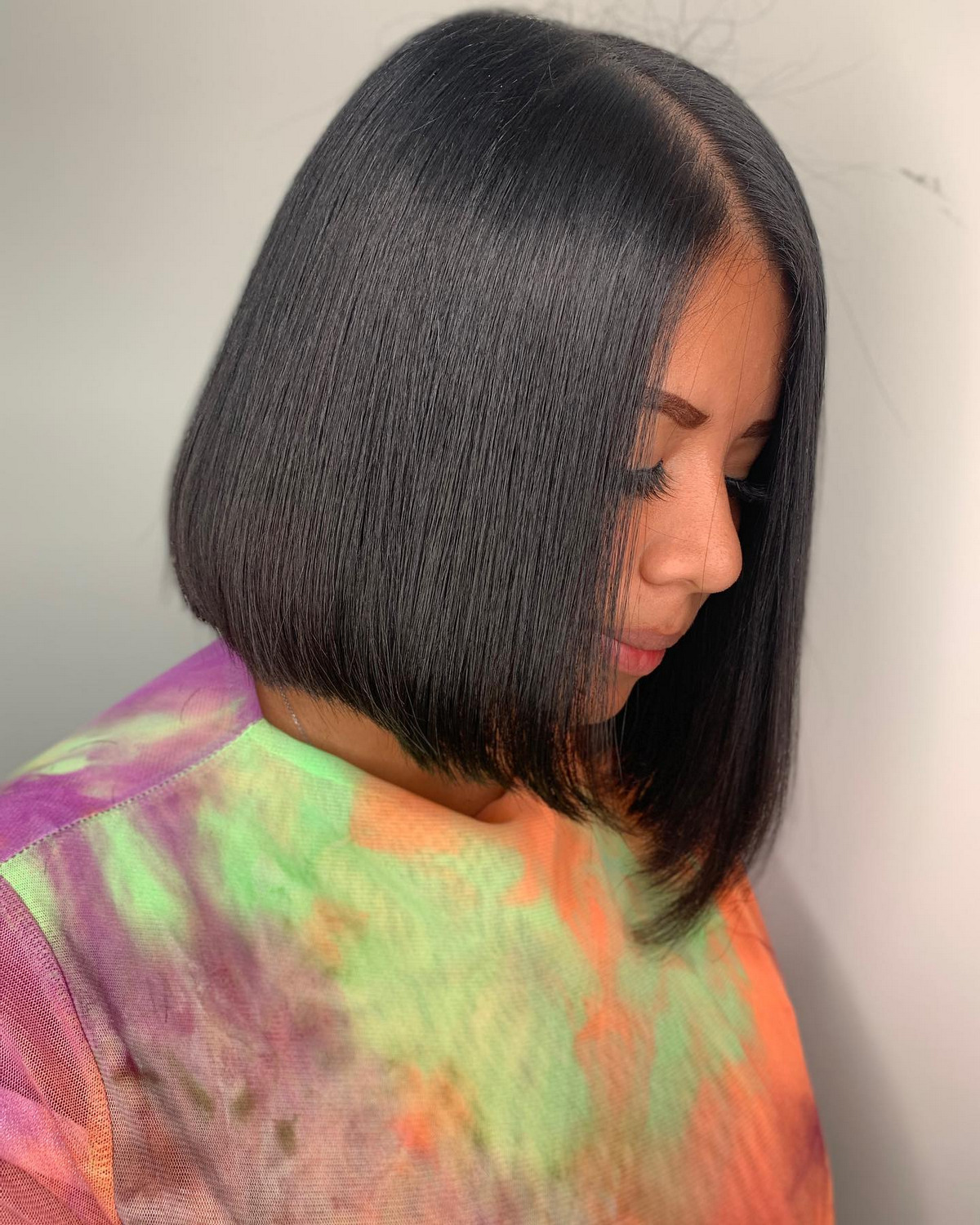 Naturally Asymmetrical Bob Hair