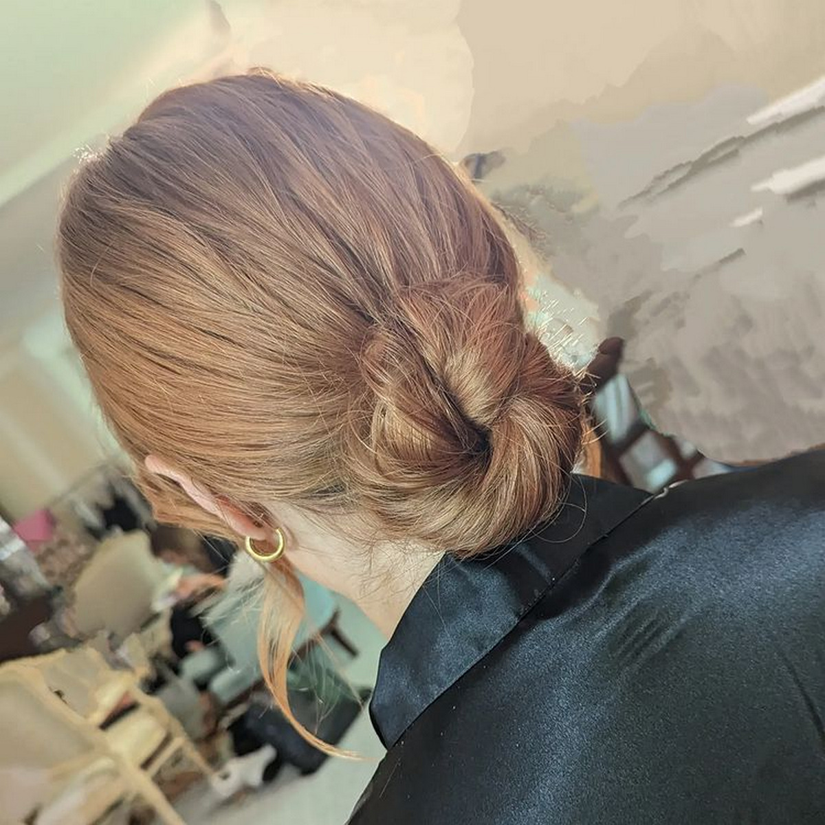 Low-Updo For Medium-Length Hair