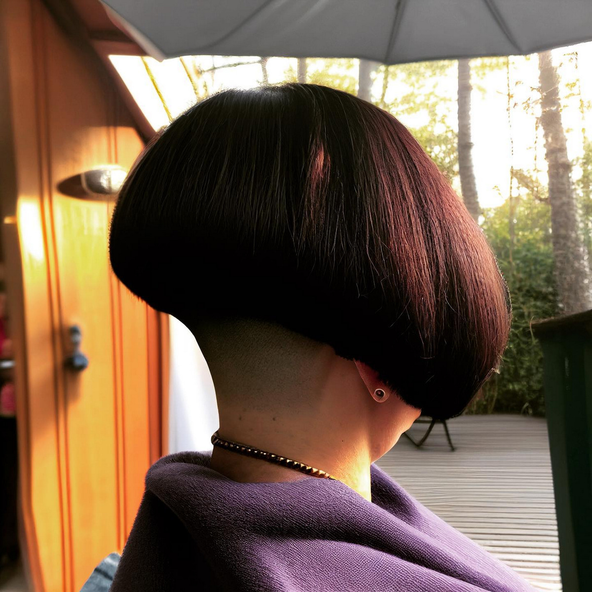 Asymmetrical Bob And Shaved Nape