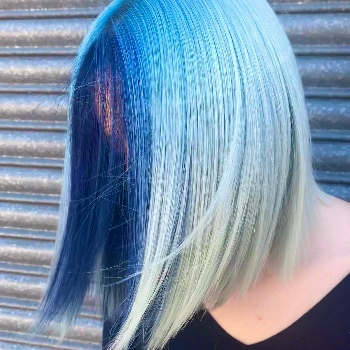Dimensional Blue A-Line Bob