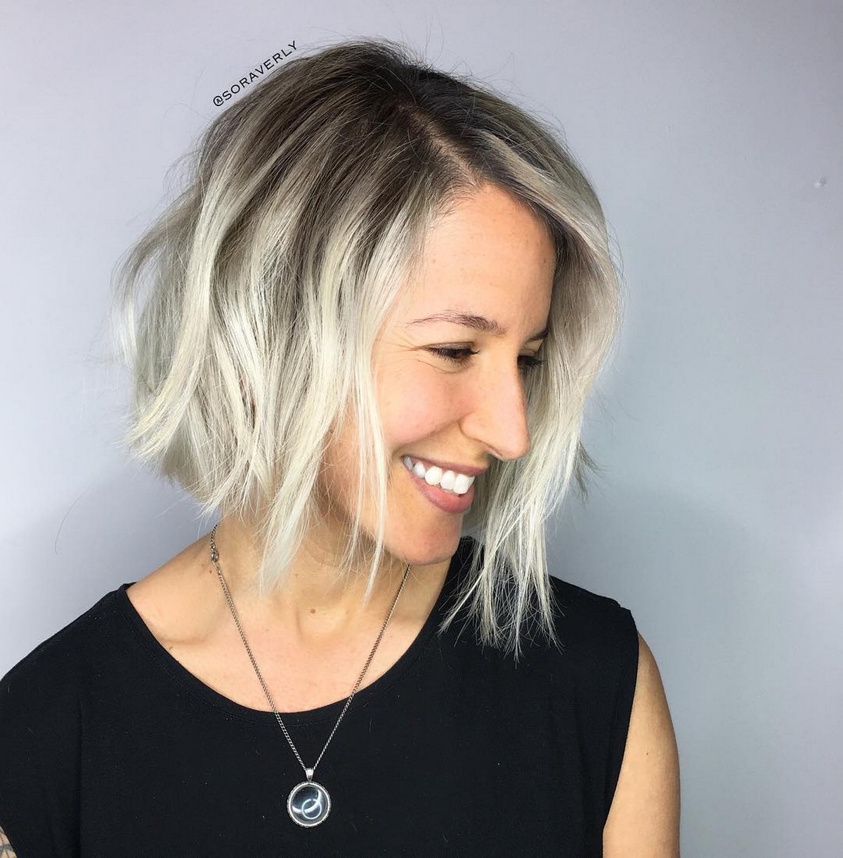 Textured Side Part Bob