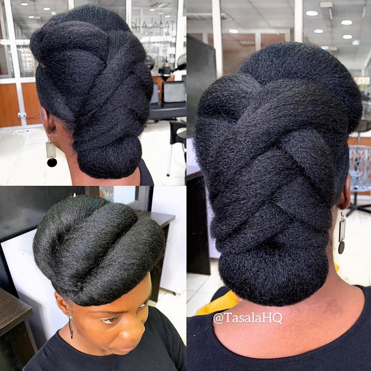 4C Curly Hair Updo