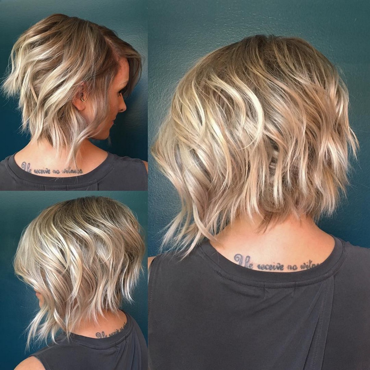 Inverted Textured Choppy Bob