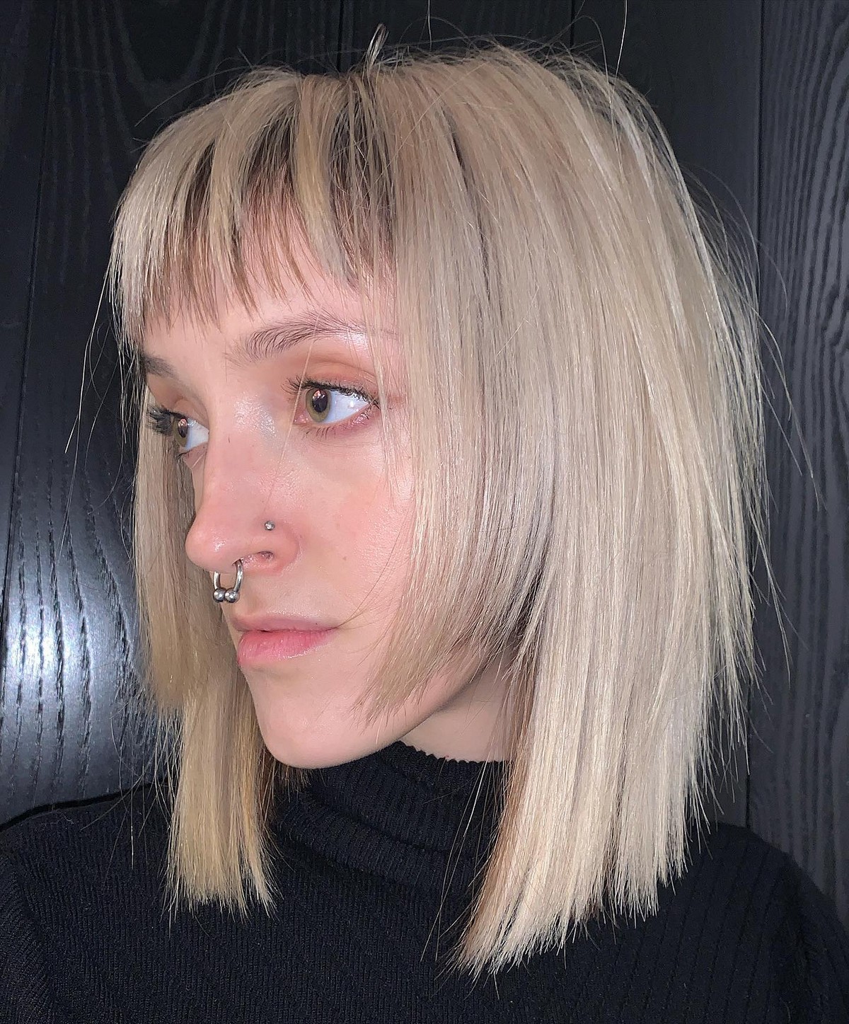 Choppy Bob With Sleek Straight Hair