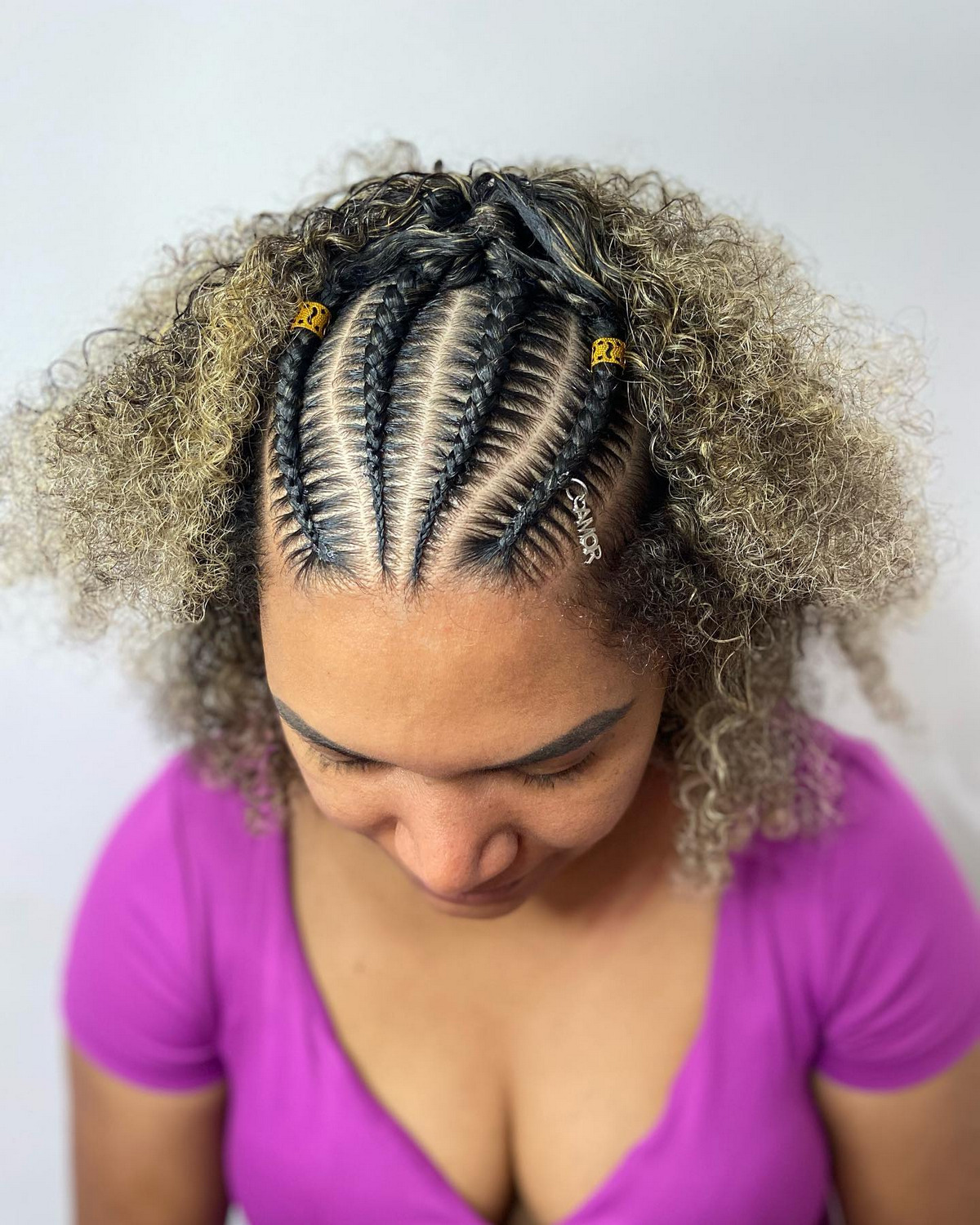Half Up Braids With Curls