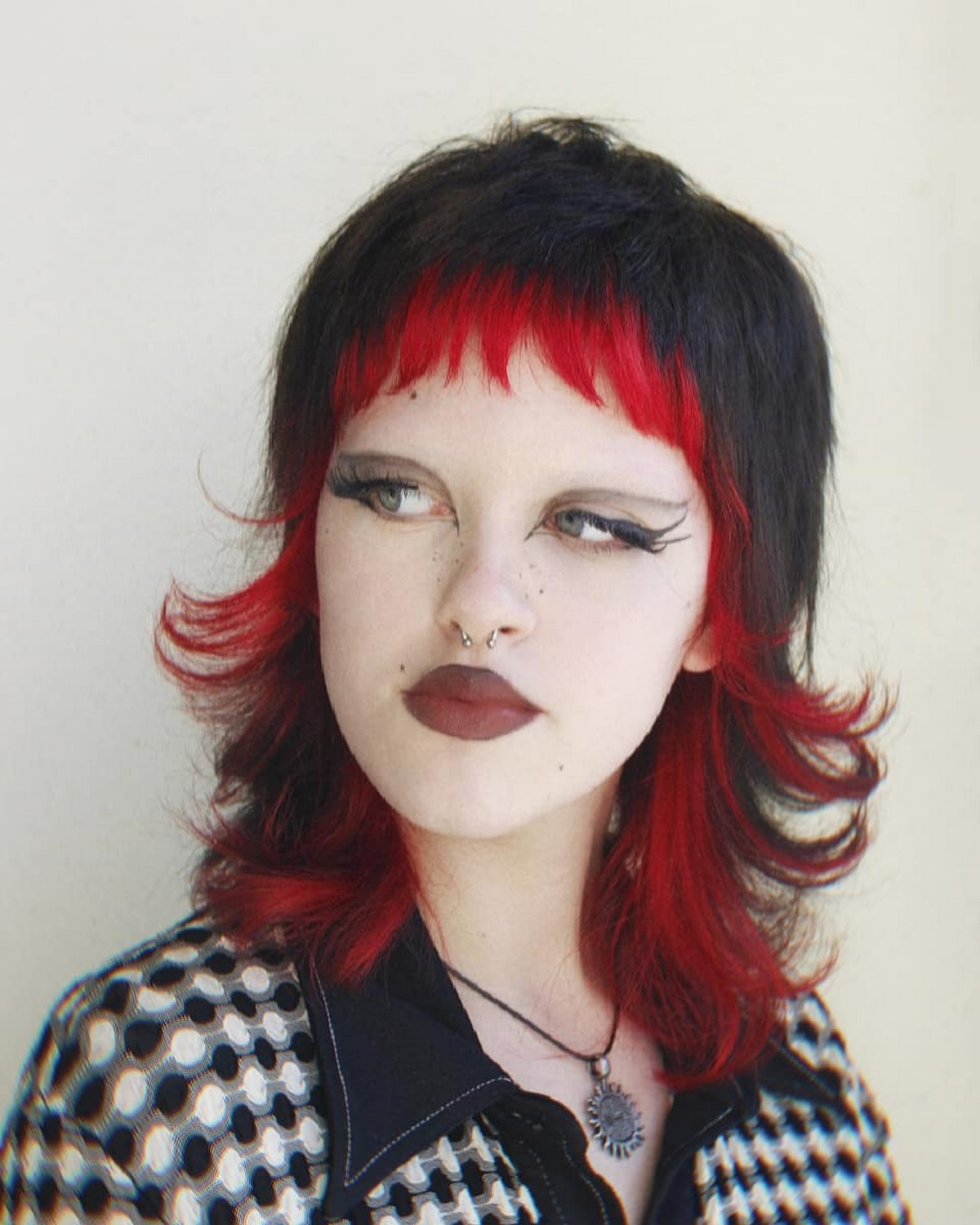 Mullet With Choppy Bang