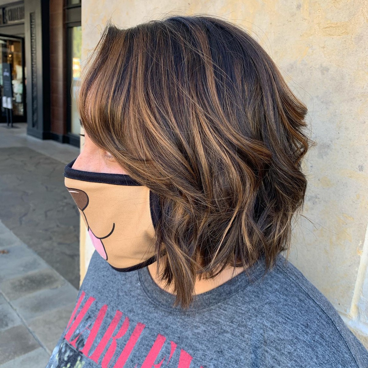 Choppy Bob With Side Swept Bangs