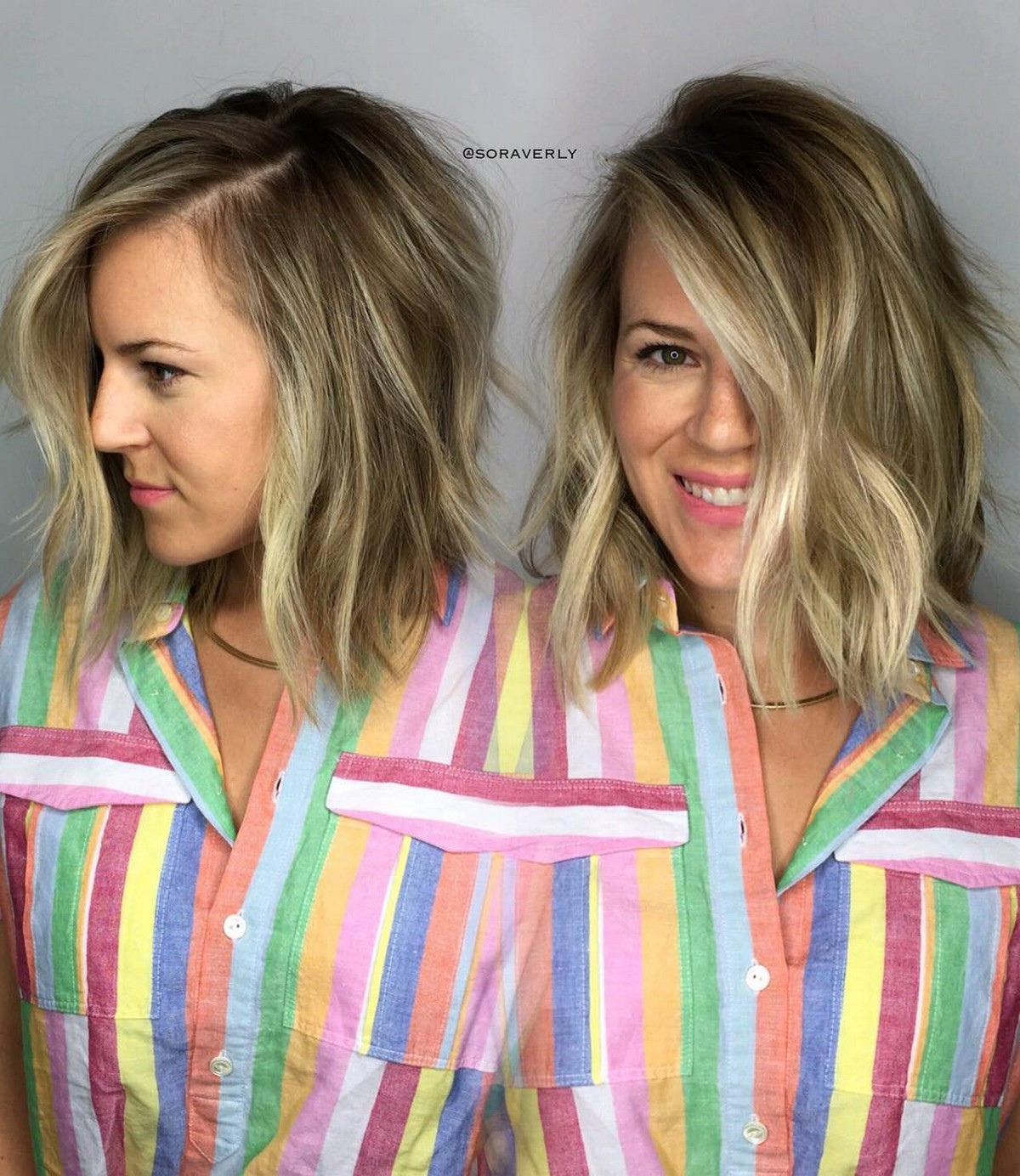 Choppy Side-Parted Bob