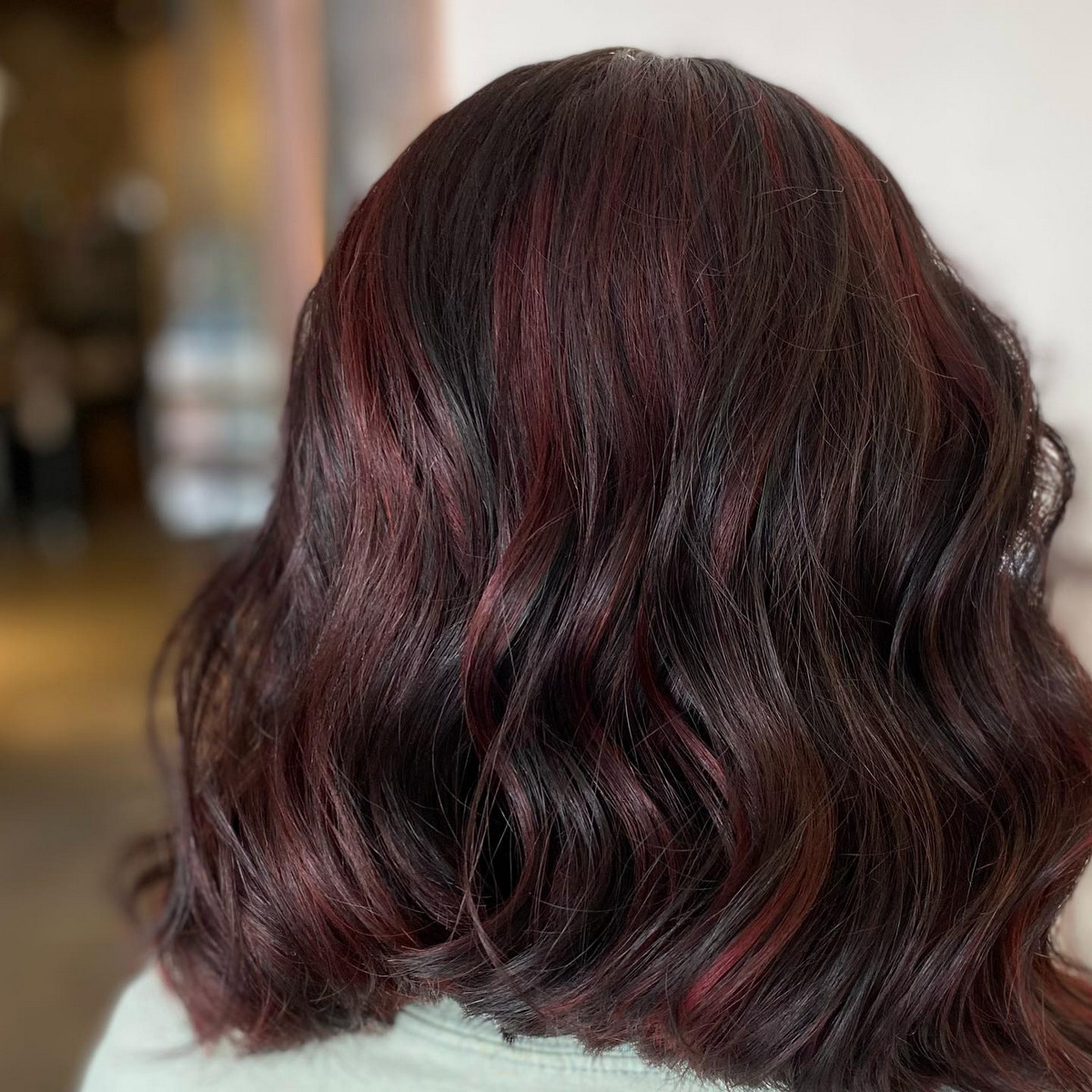 Mocha Brown Balayage With Mahogany Highlights