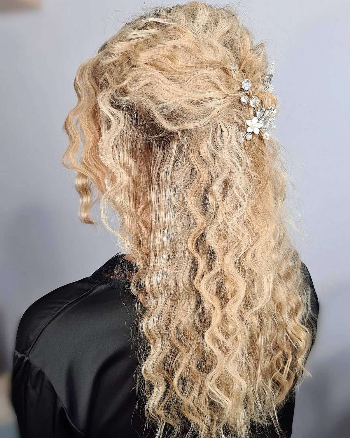 Medium Curly Blonde Hair
