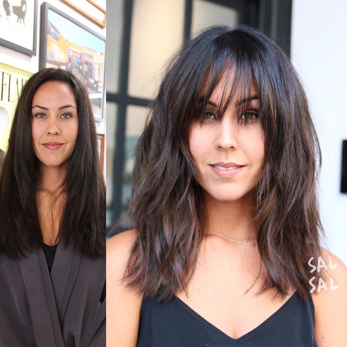 Piece-y Mid Length Hair