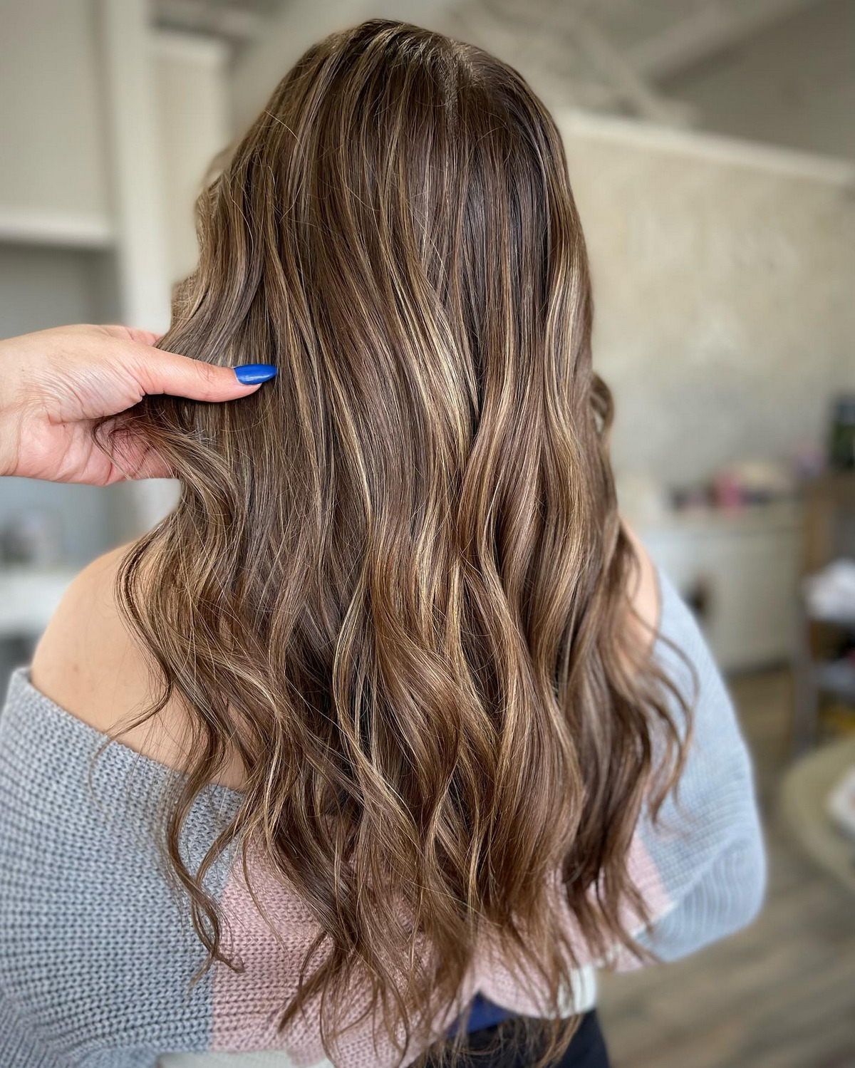 Sandy Brown Balayage With Beige Highlights