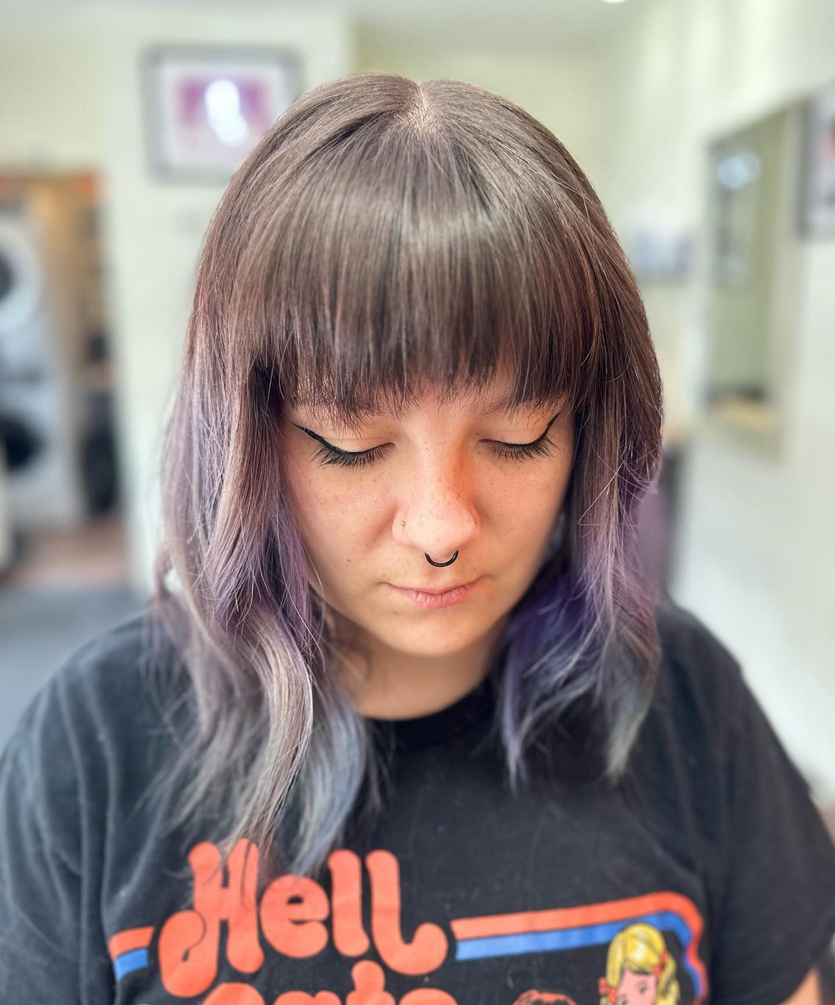 Asymmetrical Bob With Bangs
