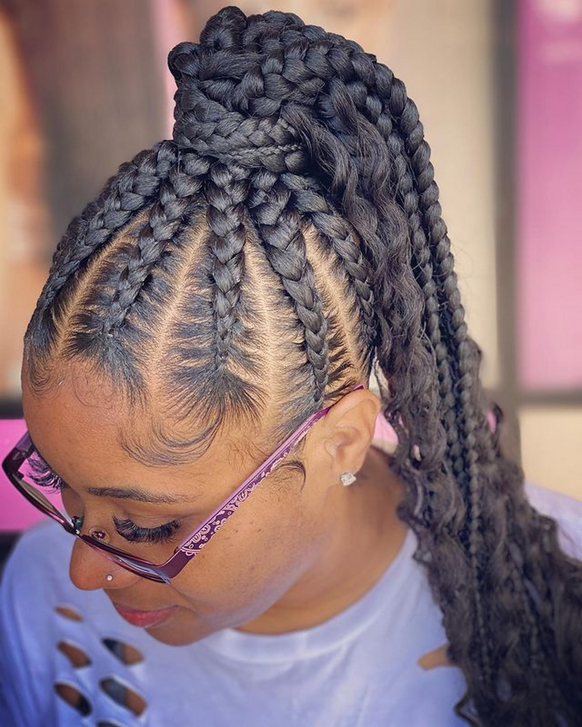 Braided Ponytail with Wrap-Around