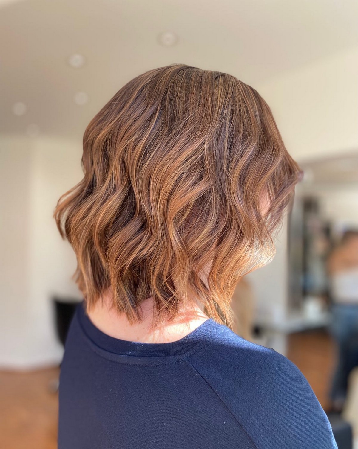 Choppy Bob With Tousled Waves