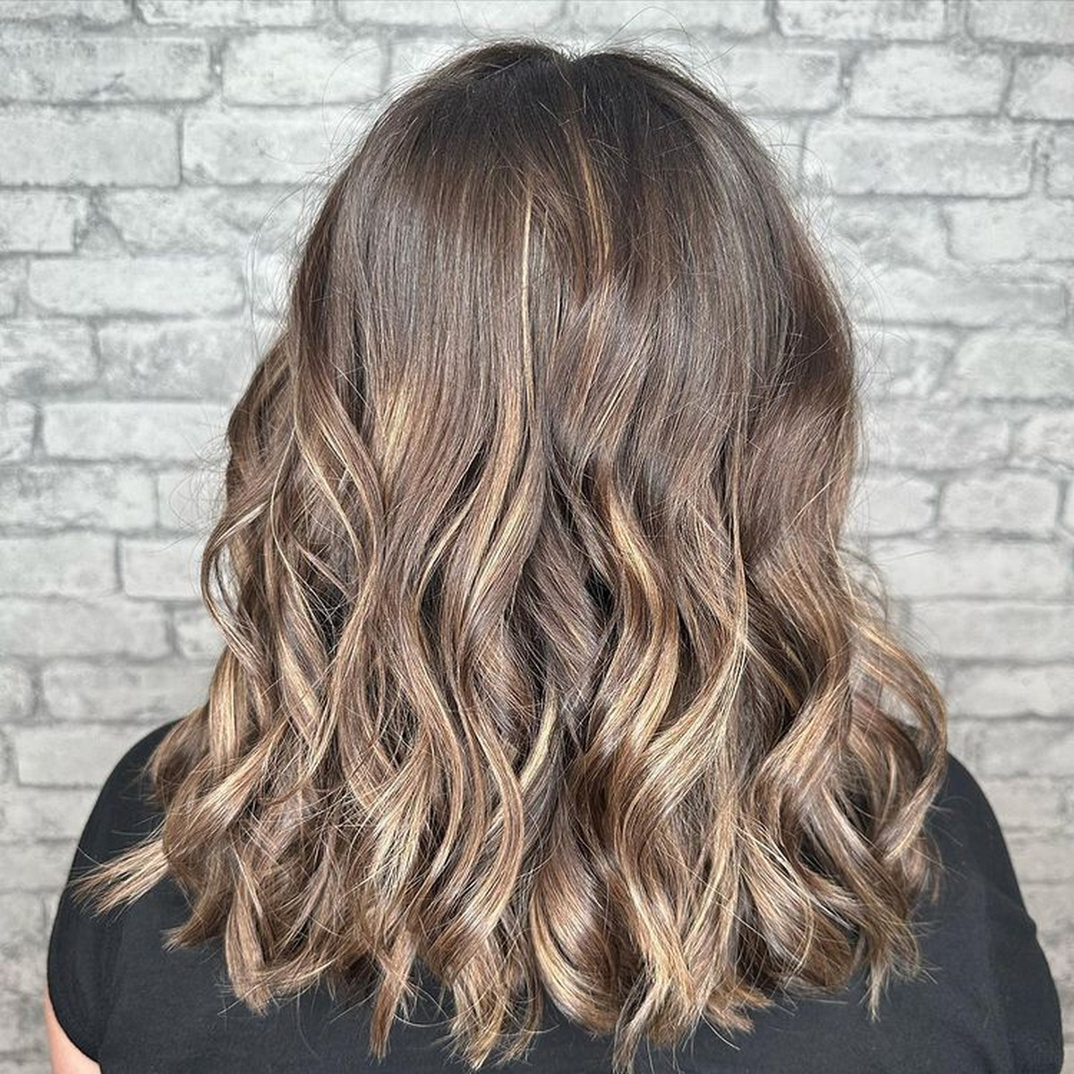 Medium-Length Hair With Sliced Low Lights