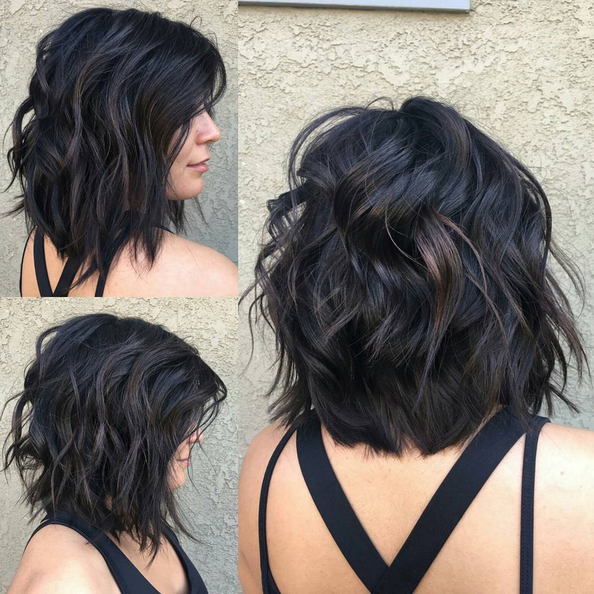 Wavy Shag Shoulder-Length Bob