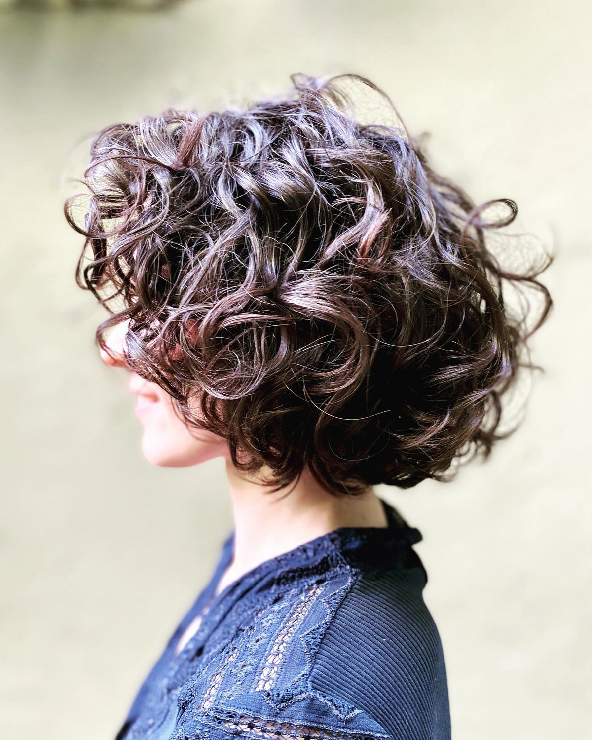 Choppy Bob With Soft Curls