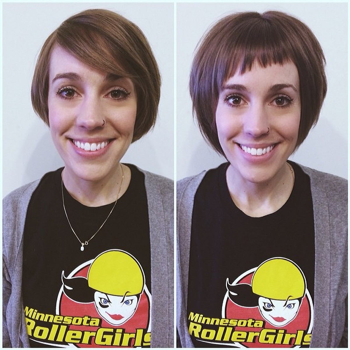 Layered Bob With Asymmetrical Bangs