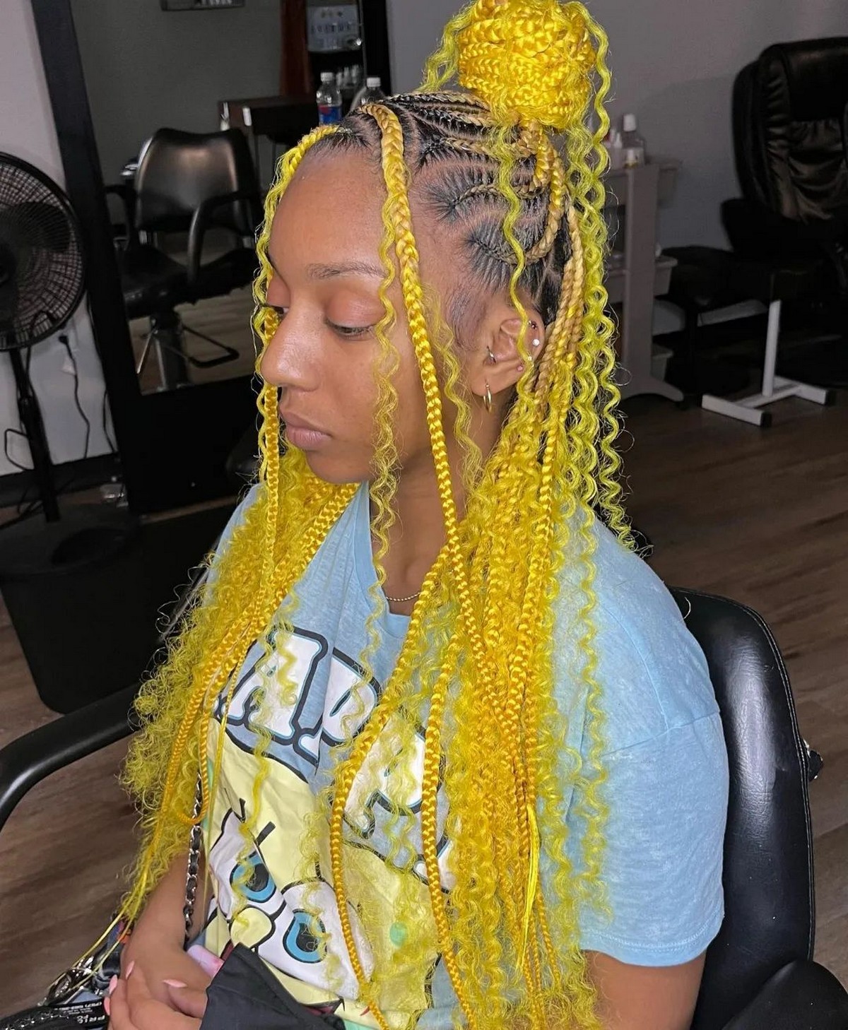 Braided Half-Up Bun