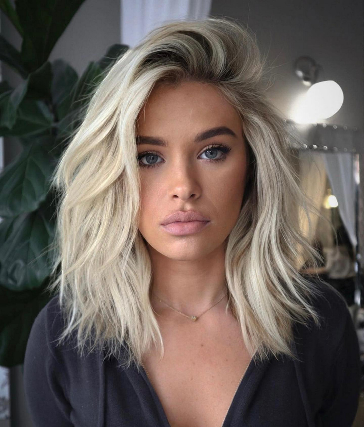 Layered Bob With Deep Side Part