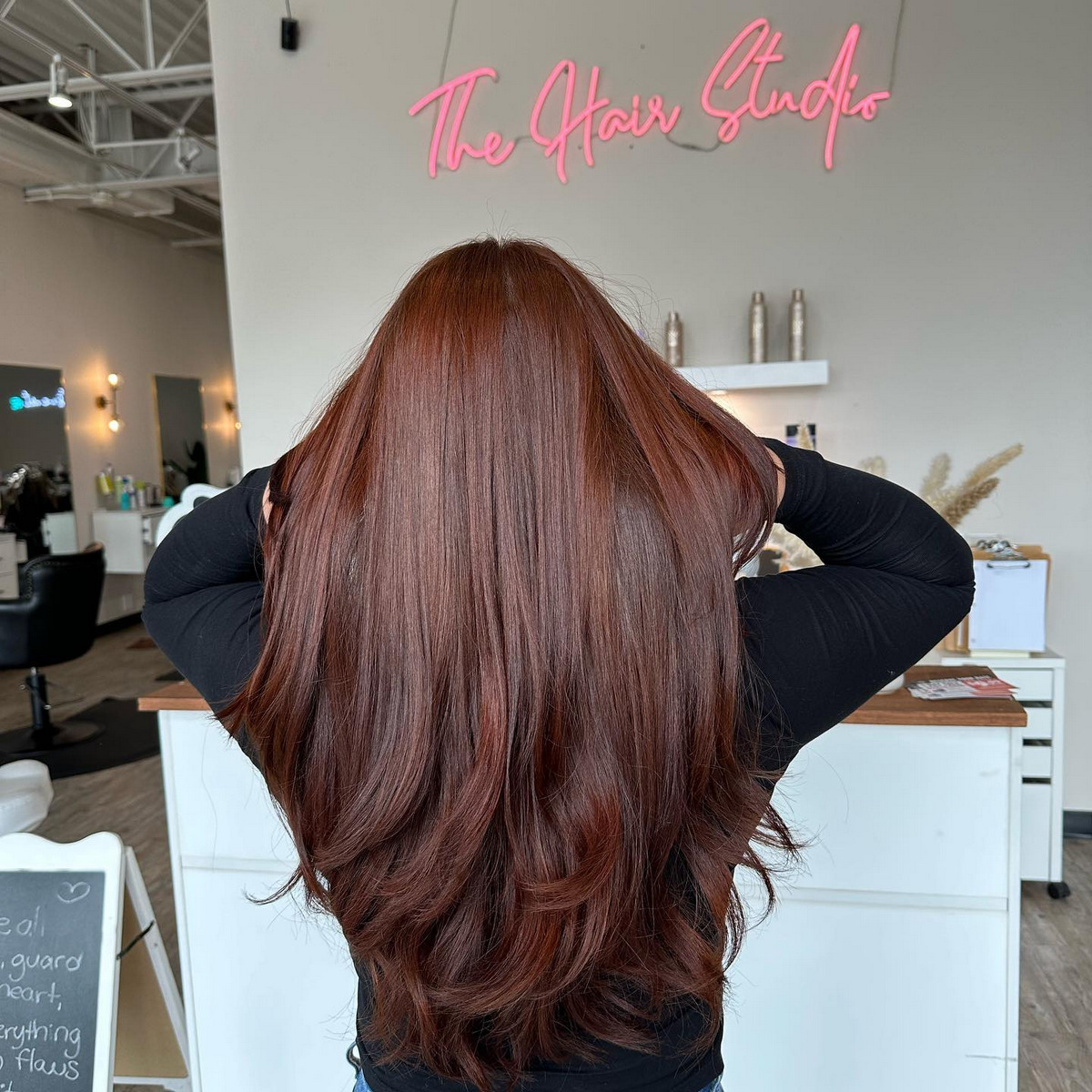 Long Layers Hair With Deep Brown Copper