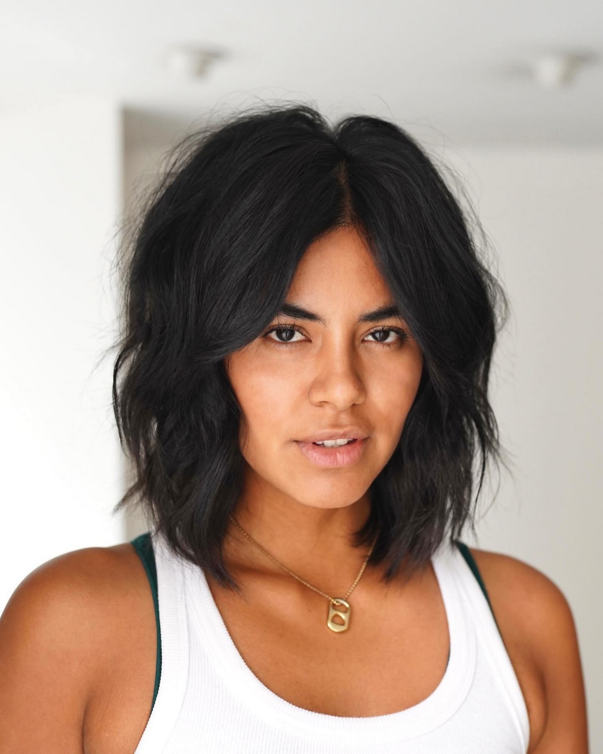 Shoulder-Length Shaggy Bob