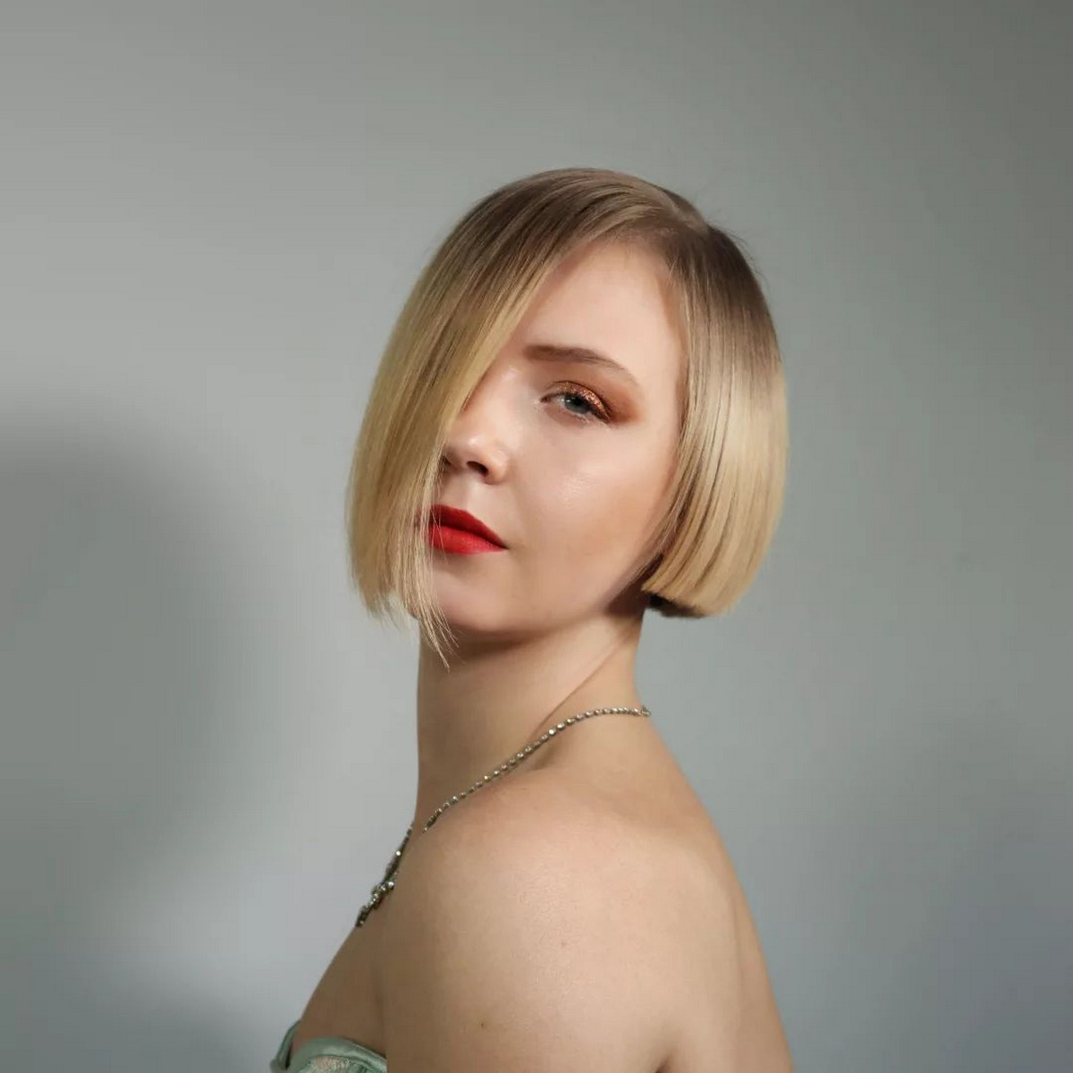 Asymmetrical Graduated Bob Hair
