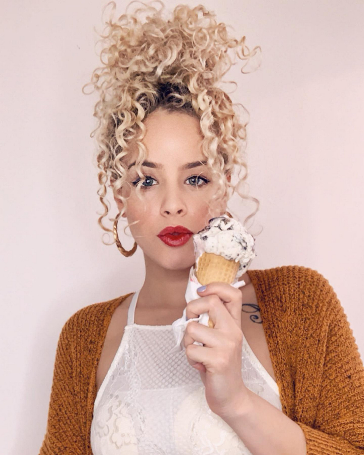 Blonde Curly Updo
