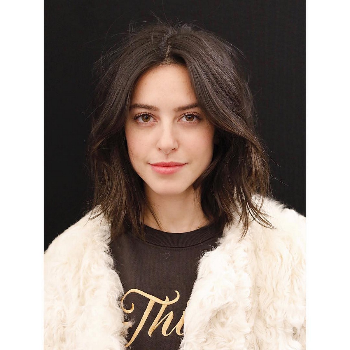 Messy Disconnected Brunette Bob