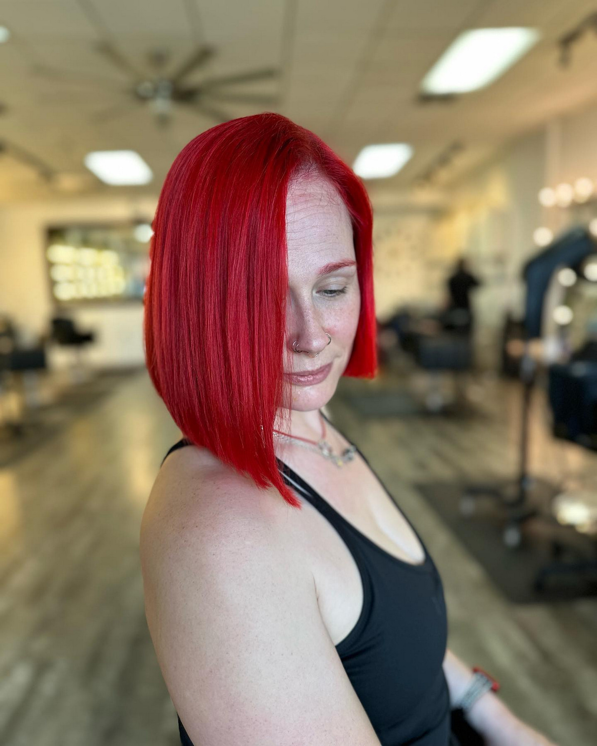Fiery Asymmetrical Bob