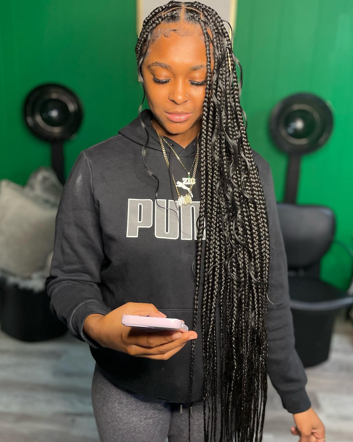 Long Knotless Braids