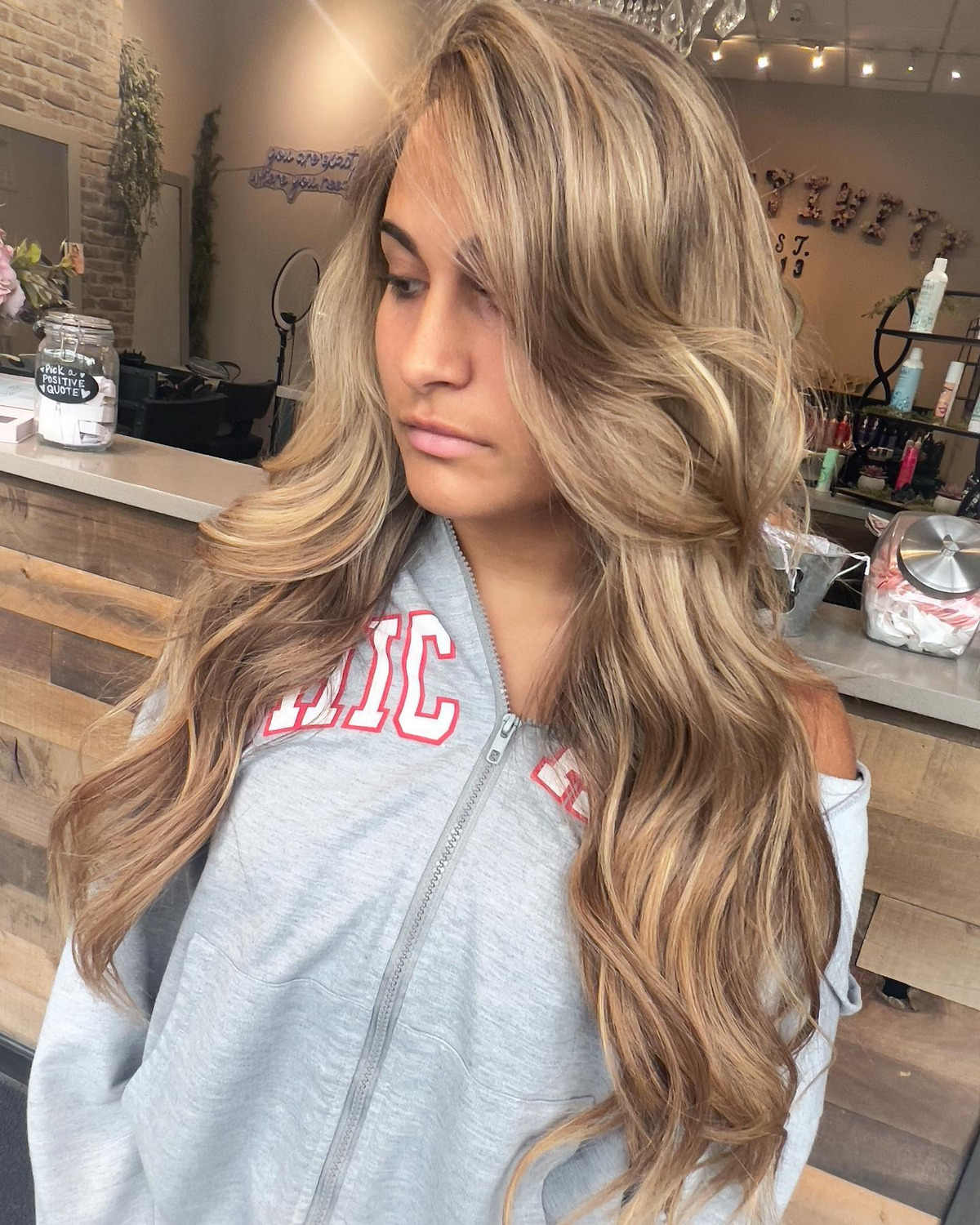 Some Bronde Dimension On Long Layers Hair