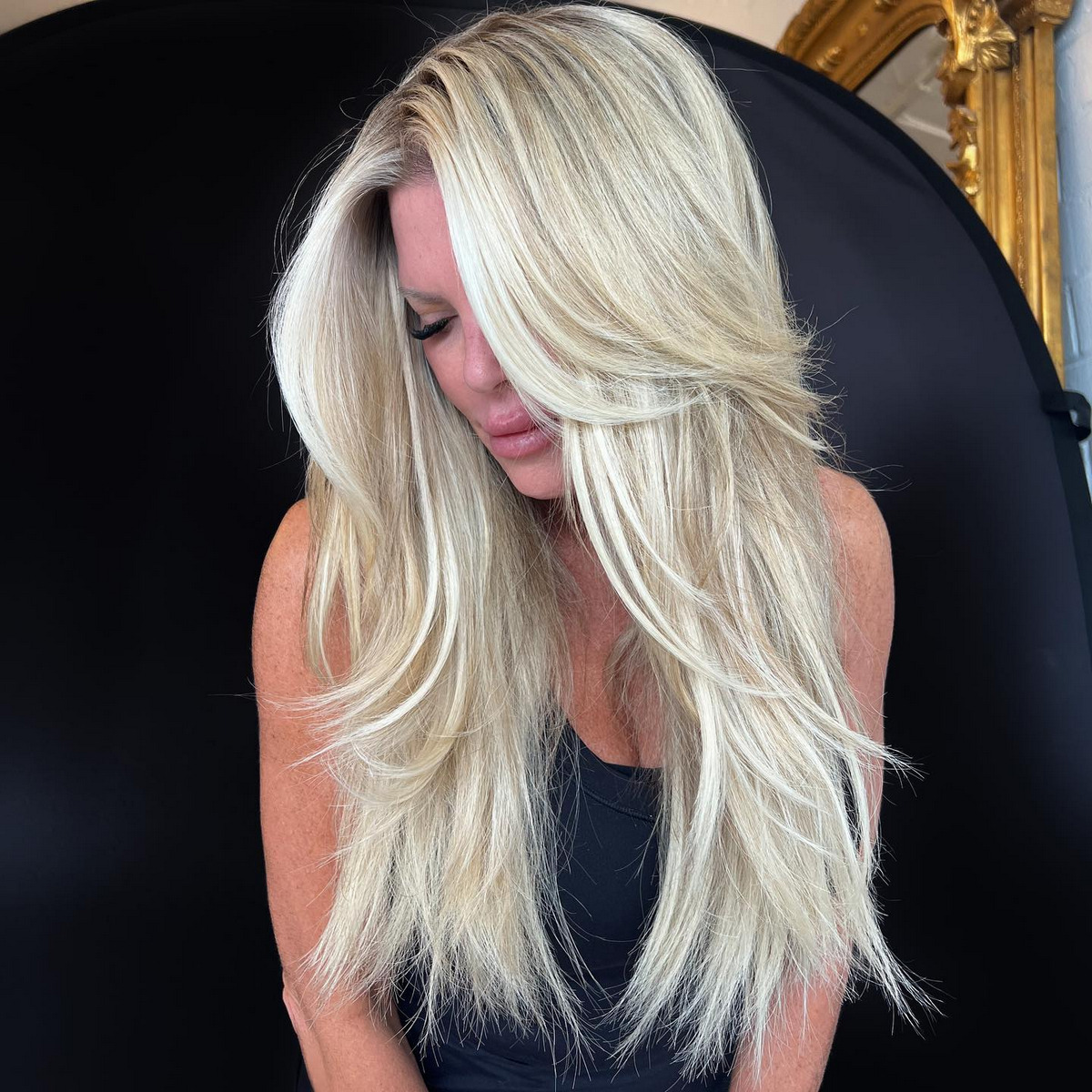 Blonde Hair With Textured Long Layered Cut
