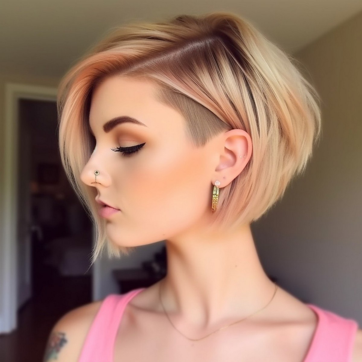 Choppy Bob With Side Shave