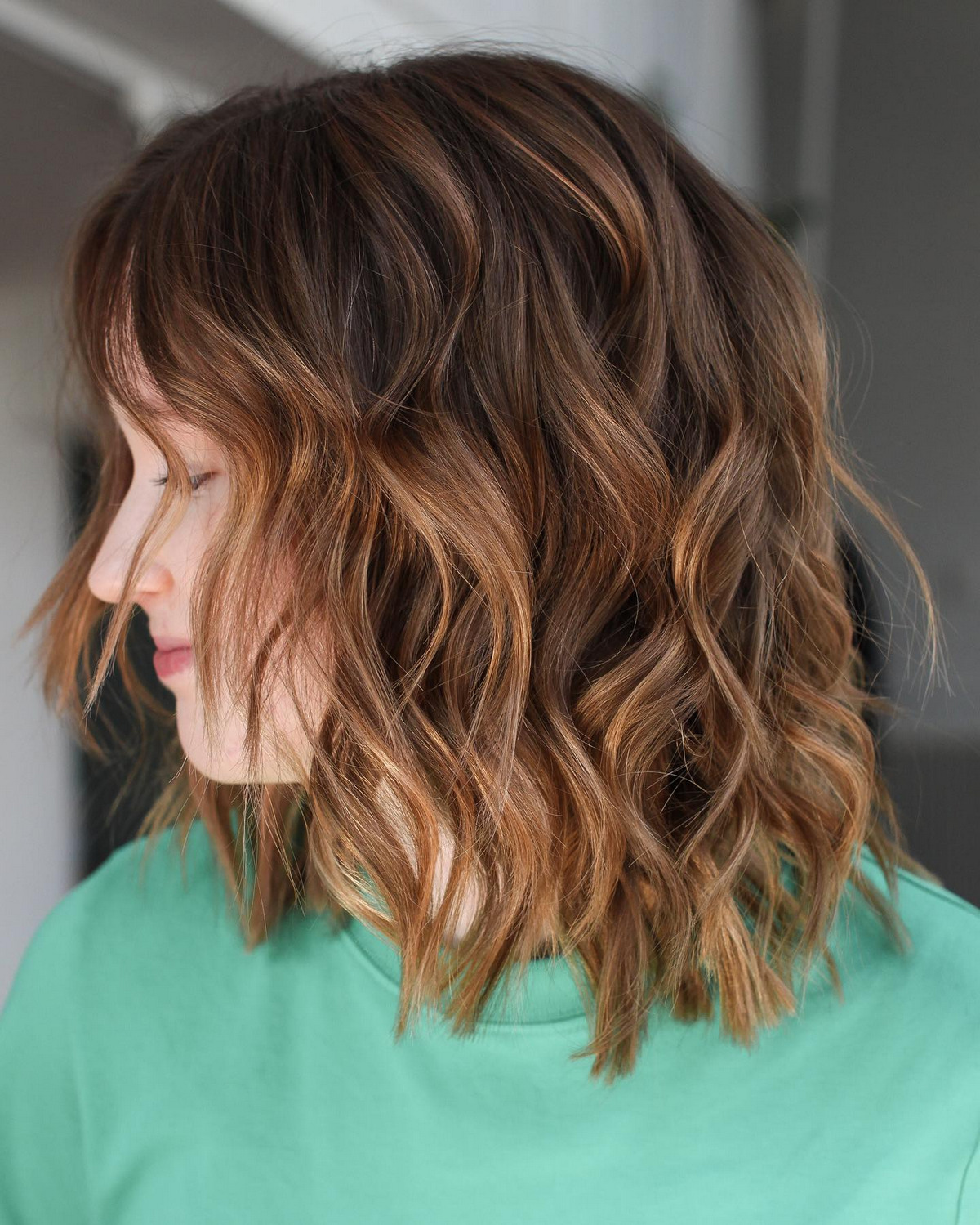 Layered Bob With Balayage Highlights