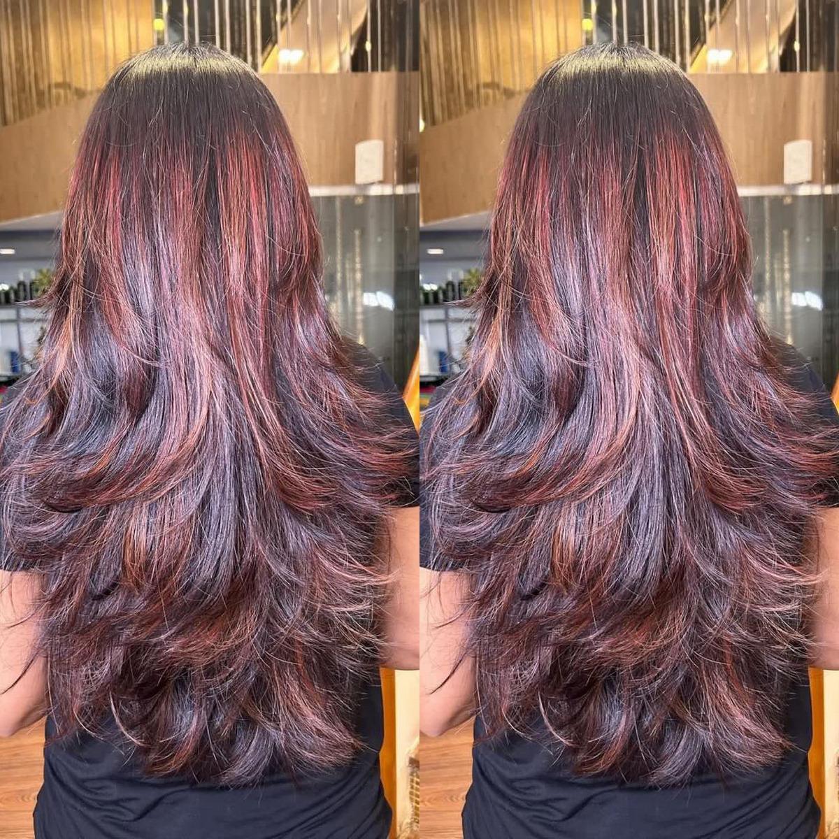 Long Elongated Layers Hair