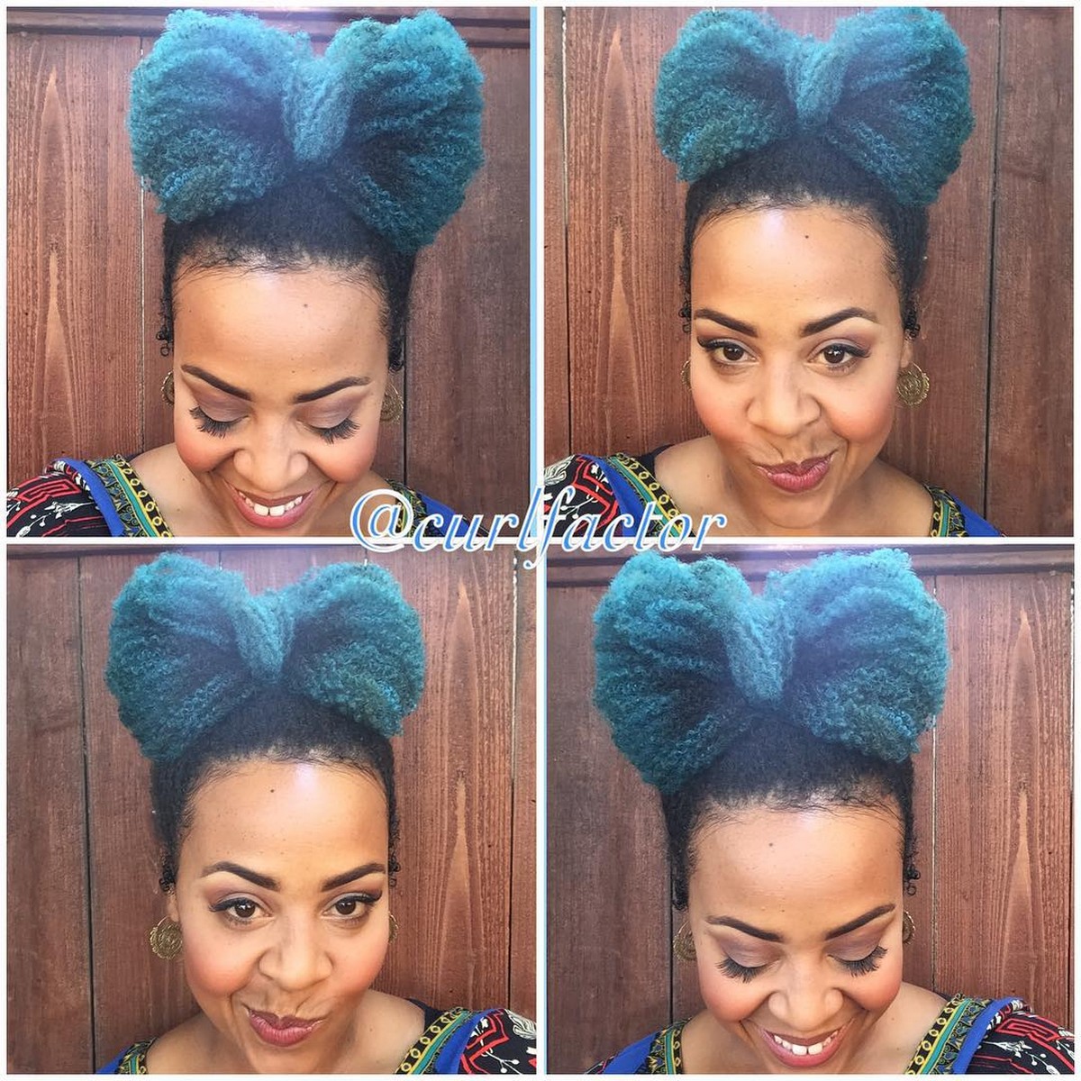 Colored Bow Updo