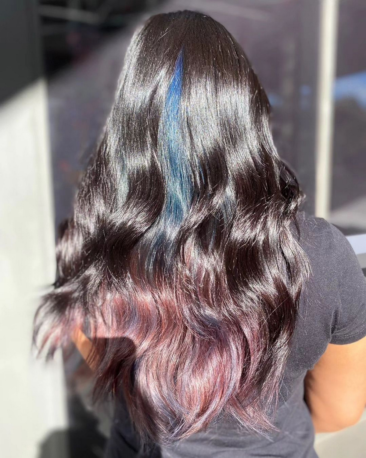 Galaxy Peek-a-boo On Long Layer Hair