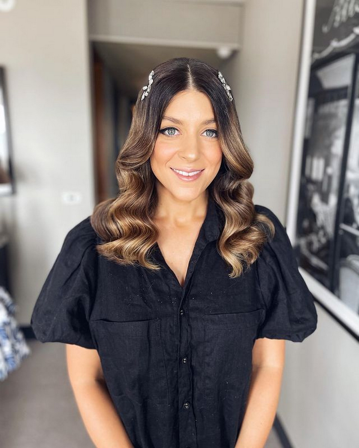 Middle-Part Waves Hair