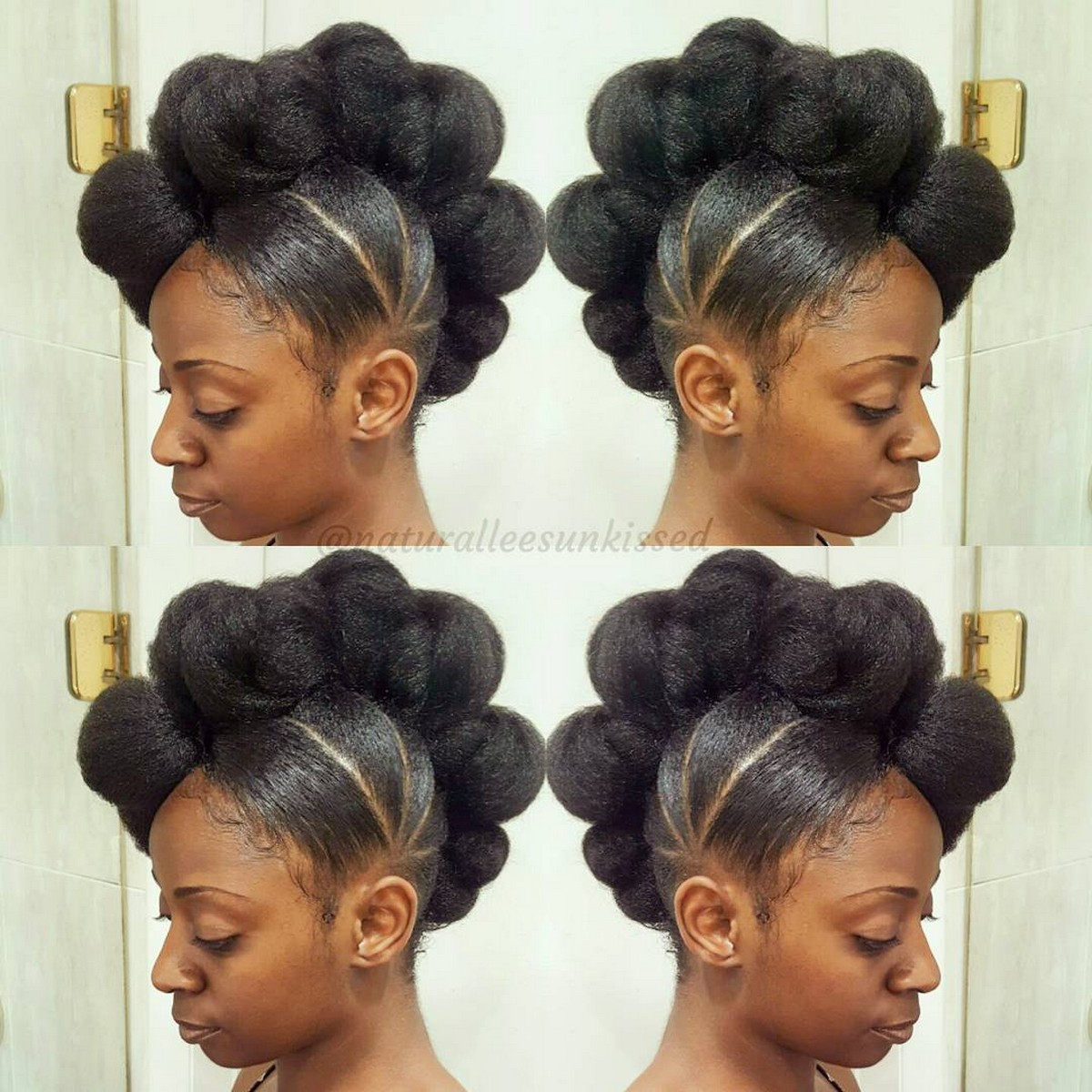 Natural Mohawk Updo