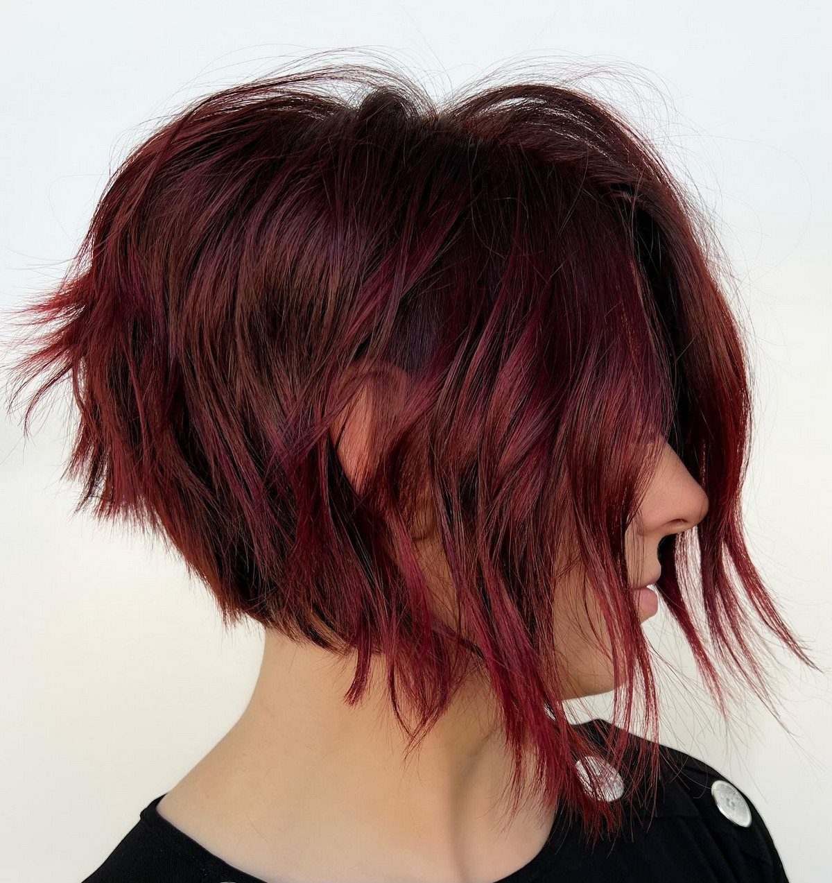 Edgy Textured A-Line Bob